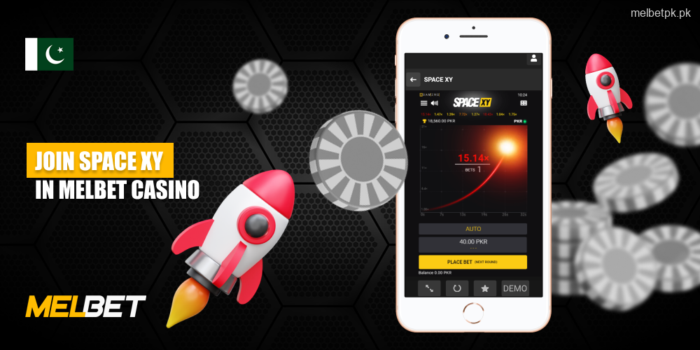 Popular among Pakistani gamblers, the Space XY online game at Melbet Casino offers stunning graphics, simple gameplay and the chance to win big wins